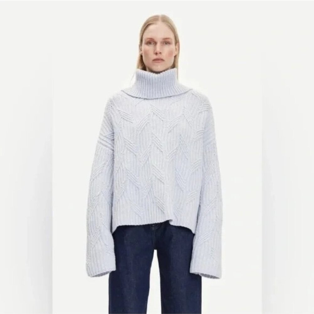 SAMSOE SAMSOE Women Kei turtleneck 11250 Color Gray Dawn Size Medium - Picture 3 of 14